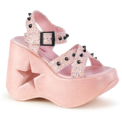 DemoniaCult Sandales féminines DYNAMITE-02 paillettes roses bébé
