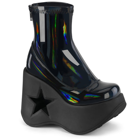 DemoniaCult  Bottines DYNAMITE-100 BLK Stretch Holo