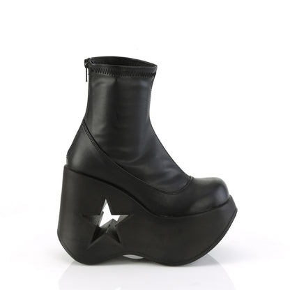 DemoniaCult  Ankle Boots DYNAMITE-100 Blk Str Vegan Leather