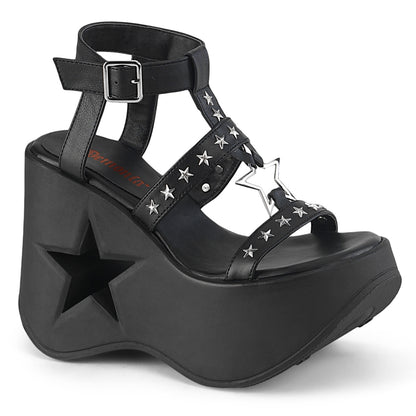 DemoniaCult  Des sandales DYNAMITE-12 Cuir végétalien BLK