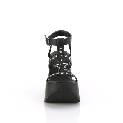 DemoniaCult  Des sandales DYNAMITE-12 Cuir végétalien BLK