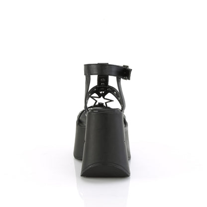 DemoniaCult  Des sandales DYNAMITE-12 Cuir végétalien BLK