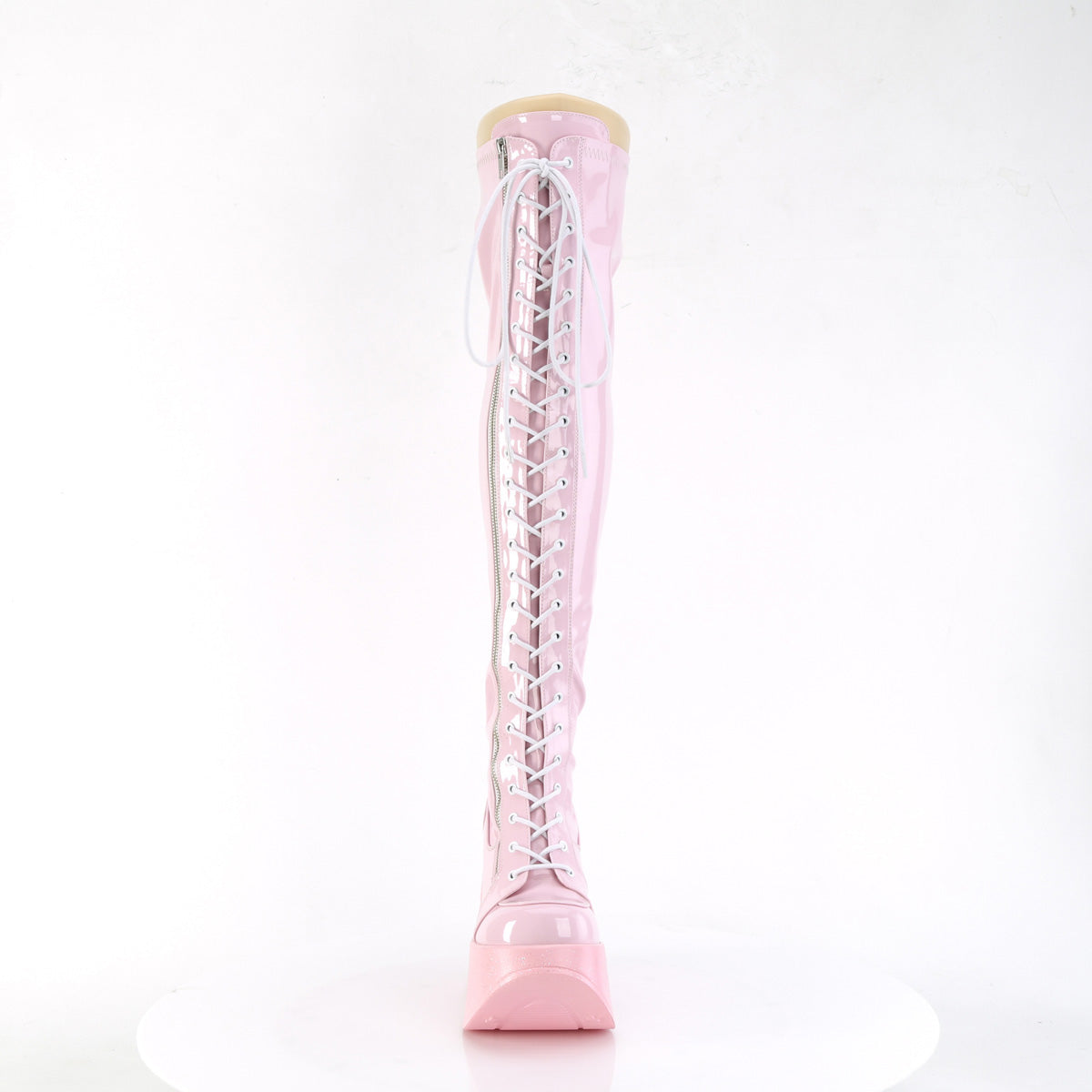 DemoniaCult  Boots DYNAMITE-300 B. Pink Stretch Holo