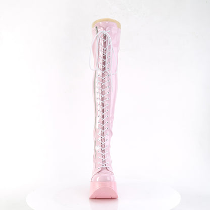 DemoniaCult  Boots DYNAMITE-300 B. Pink Stretch Holo