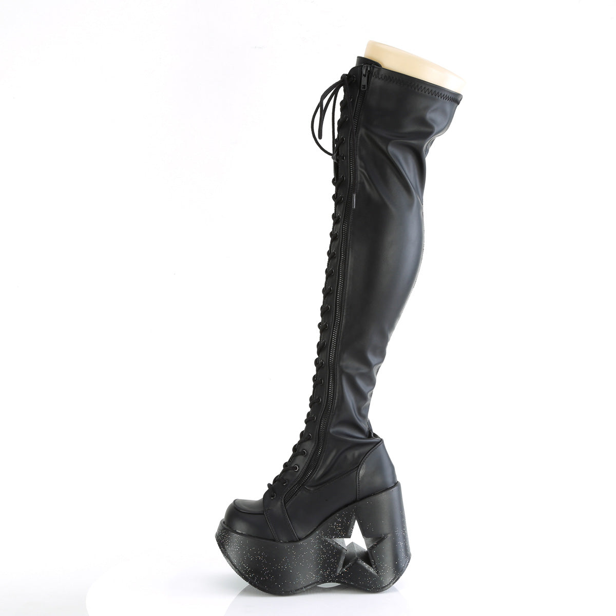 DemoniaCult  Bottes DYNAMITE-300 Blk Str Vegan Leather