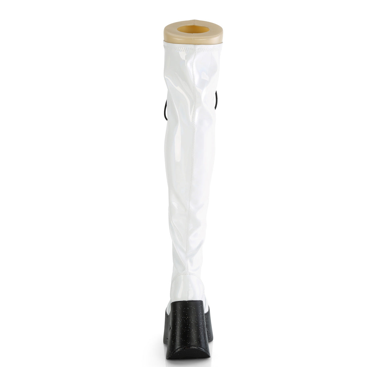 DemoniaCult  Bottes DYNAMITE-300 wht stretch holo