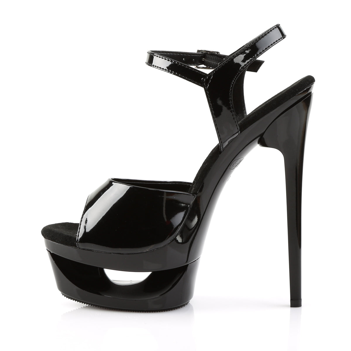 Pleaser Sandales pour femmes ECLIPSE-609 BLK PAT / BLK