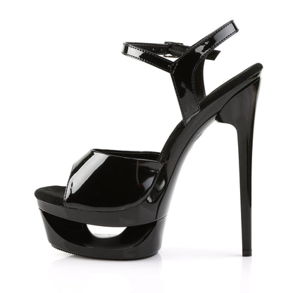 Pleaser Sandales pour femmes ECLIPSE-609 BLK PAT / BLK