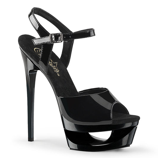 Pleaser Sandales pour femmes ECLIPSE-609 BLK PAT / BLK