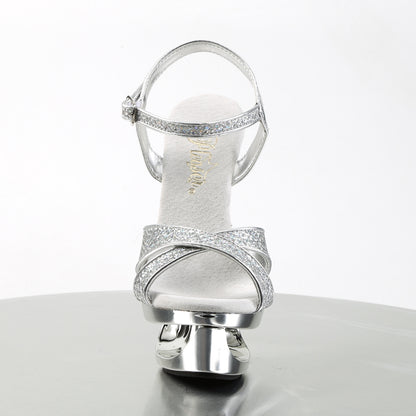 Pleaser Sandales pour femmes ECLIPSE-619g SLV Multi GLTR / SLV Chrome