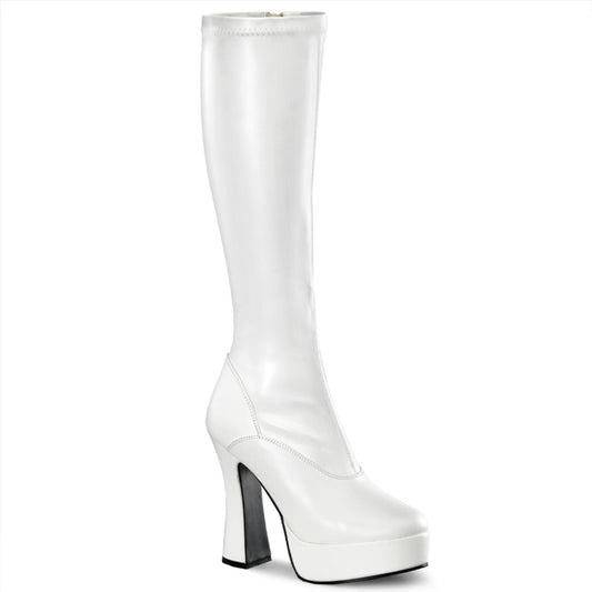 Pleaser Bottes pour femmes ELECTRA-2000Z WHT STR STR FAUX CUIR