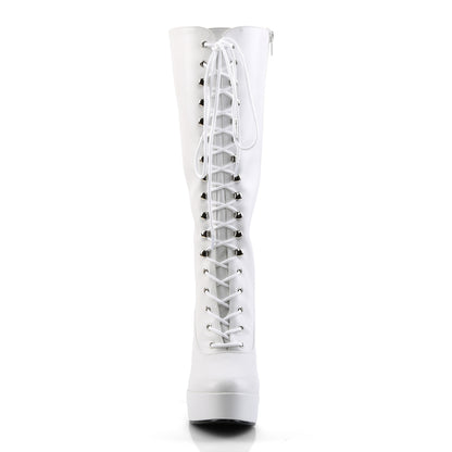 Pleaser Bottes pour femmes ELECTRA-2020 WHT FAUX CUIR