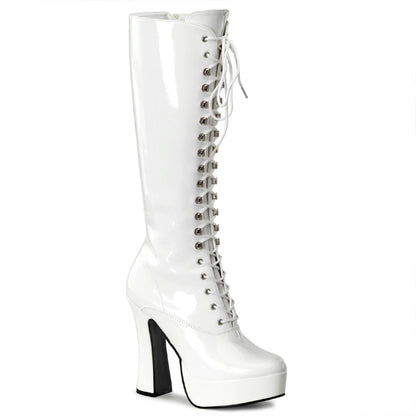 Pleaser Womens Boots ELECTRA-2020 Wht Pat