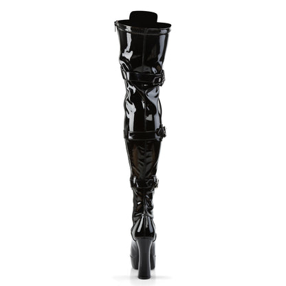 Pleaser Womens Boots ELECTRA-3028 Blk Str Pat