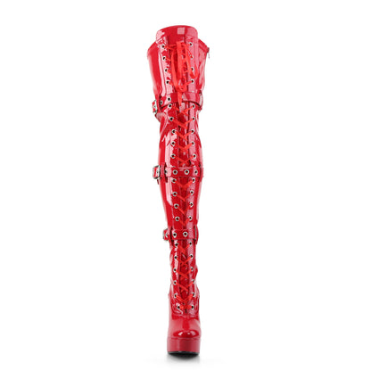 Pleaser Bottes pour femmes ELECTRA-3028 rouge str pat