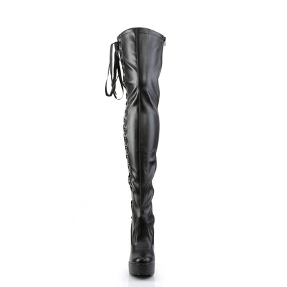 Pleaser Bottes pour femmes ELECTRA-3050 BLK STR FAUX CUIR