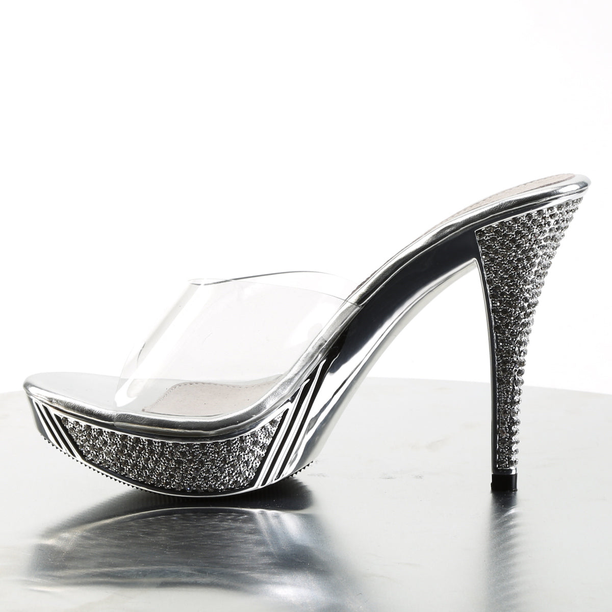 Fabulicious Sandales pour femmes ELEGANT-401 CLR / SLV Chrome