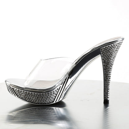 Fabulicious Sandales pour femmes ELEGANT-401 CLR / SLV Chrome