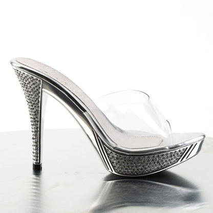 Fabulicious Sandales pour femmes ELEGANT-401 CLR / SLV Chrome