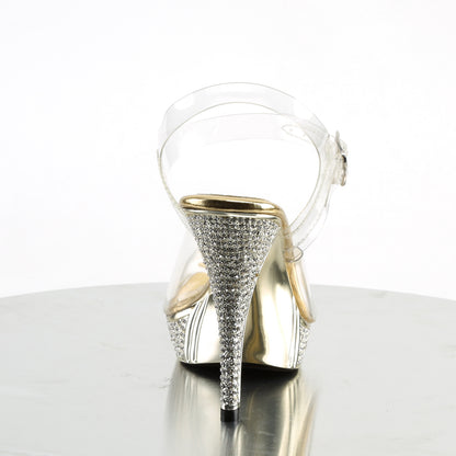 Fabulicious Sandales pour femmes ELEGANT-408 CLR / chrome d'or