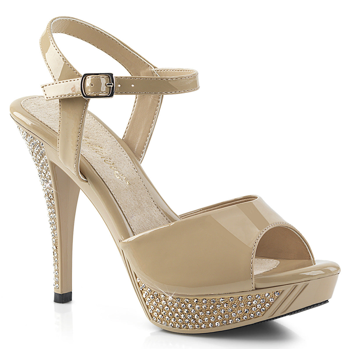 Fabulicious Sandales pour femmes ELEGANT-409 Crème Pat / Crème