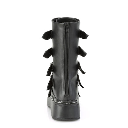 DemoniaCult Bottes de femmes EMILY-330 Cuir végétalien BLK