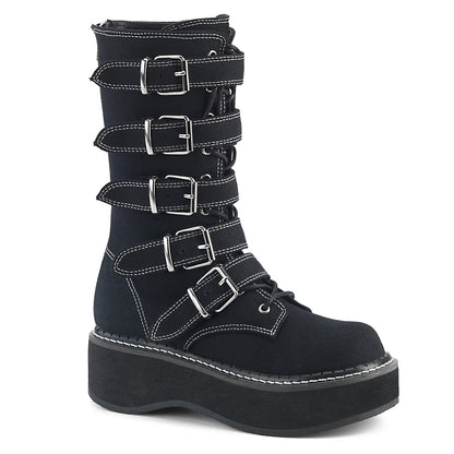 DemoniaCult Bottes de femmes EMILY-341 Blk Canvas
