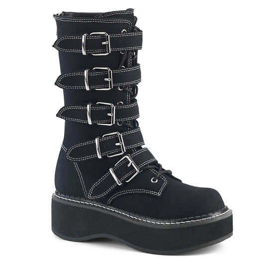 DemoniaCult Bottes de femmes EMILY-341 Blk Canvas