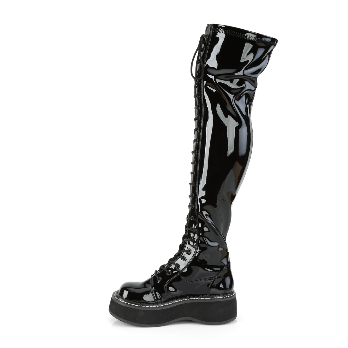 DemoniaCult Womens Boots EMILY-375 Blk Pat