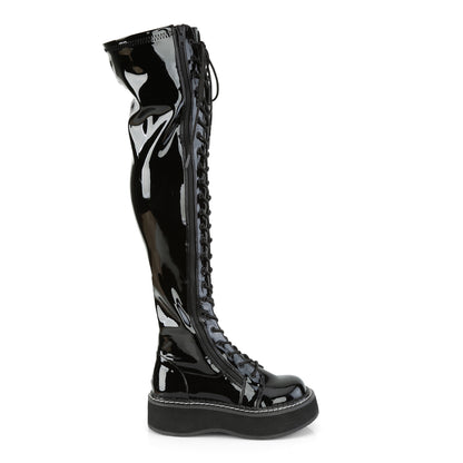 DemoniaCult Womens Boots EMILY-375 Blk Pat