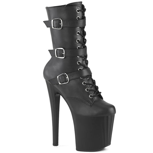 Pleaser   ENCHANT-1043 Blk Faux Le/Blk Matte