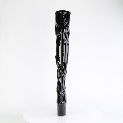 Pleaser   ENCHANT-3000 Blk Str. Pat/Blk