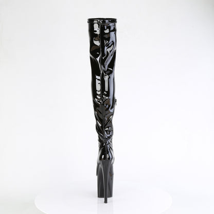 Pleaser   ENCHANT-3000 Blk Str. Pat/Blk