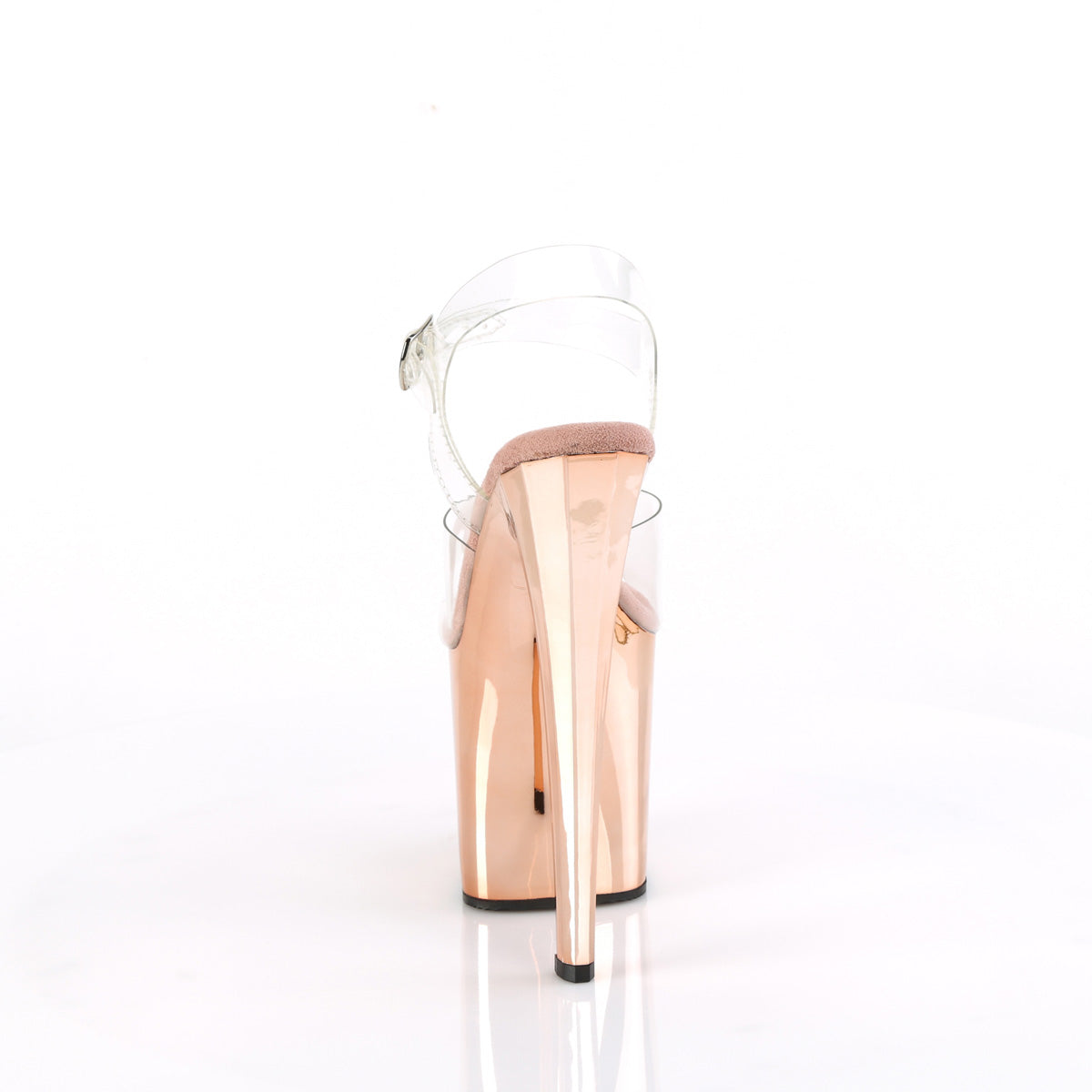 Pleaser   ENCHANT-708 Clr/Rose Gold Chrome