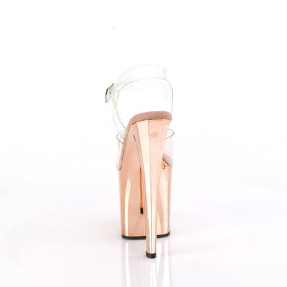 Pleaser   ENCHANT-708 Clr/Rose Gold Chrome