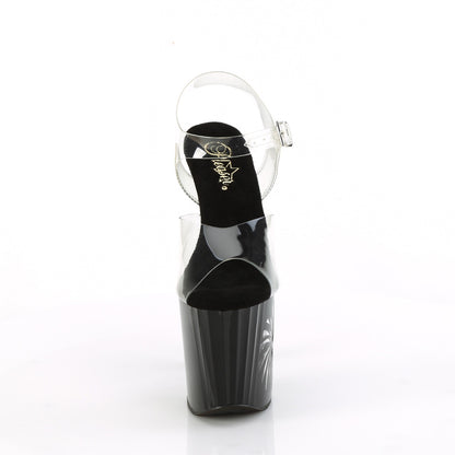 Pleaser   ENCHANT-708lt-Pinwhew Clr / Blk-SLV paillettes