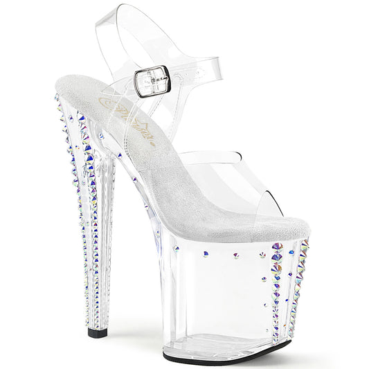 Pleaser Women's Platform Shoes ENCHANT-708RS-02 Clr/Clr-AB RS