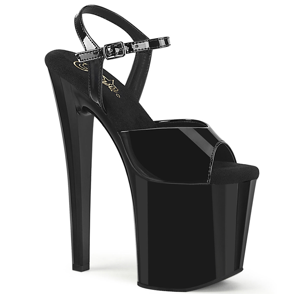 Pleaser   ENCHANT-709 BLK PAT / BLK
