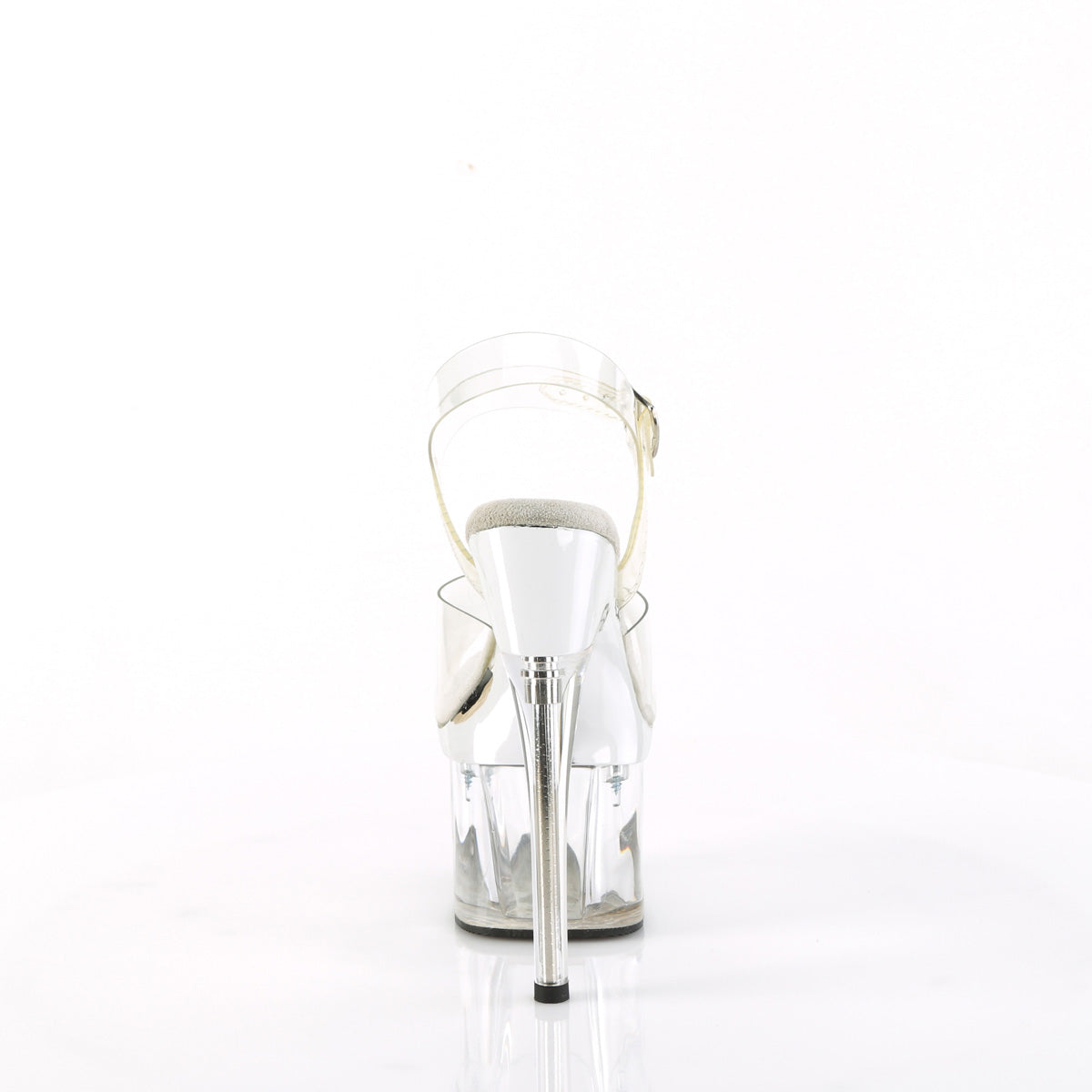 Pleaser  Sandals ESTEEM-708 Clr/Slv Chrome-Clr