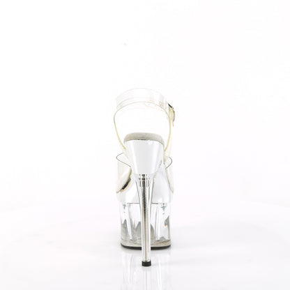 Pleaser  Sandals ESTEEM-708 Clr/Slv Chrome-Clr