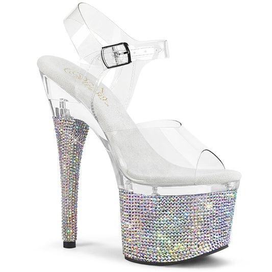 Pleaser Sandales pour femmes ESTEEM-708dm CLR / CLR-SLV AB Rs