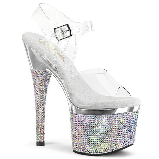 Pleaser  Des sandales ESTEEM-708DM CLR / SLV Chrome-SLV AB RS