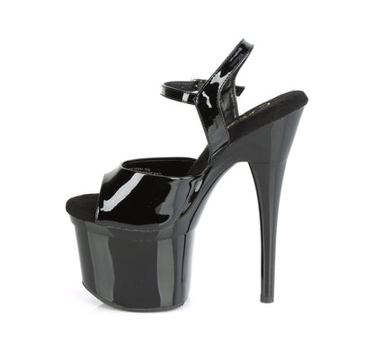 Pleaser Womens Sandals ESTEEM-709 Blk Pat/Blk