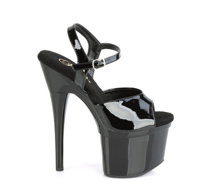 Pleaser Womens Sandals ESTEEM-709 Blk Pat/Blk