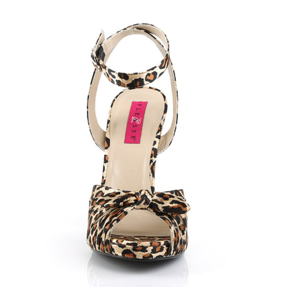 Pleaser Pink Label Womens Pumps EVE-01 Cheetah Satin