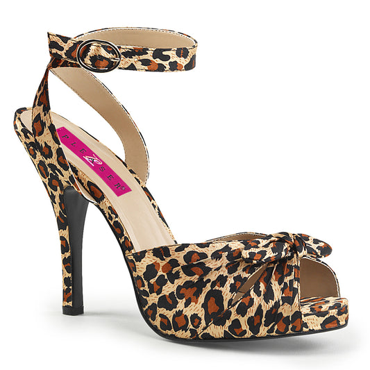 Pleaser Pink Label Womens Pumps EVE-01 Cheetah Satin