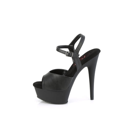 Pleaser   EXCITE-609 Blk Faux Leather/Blk Matte