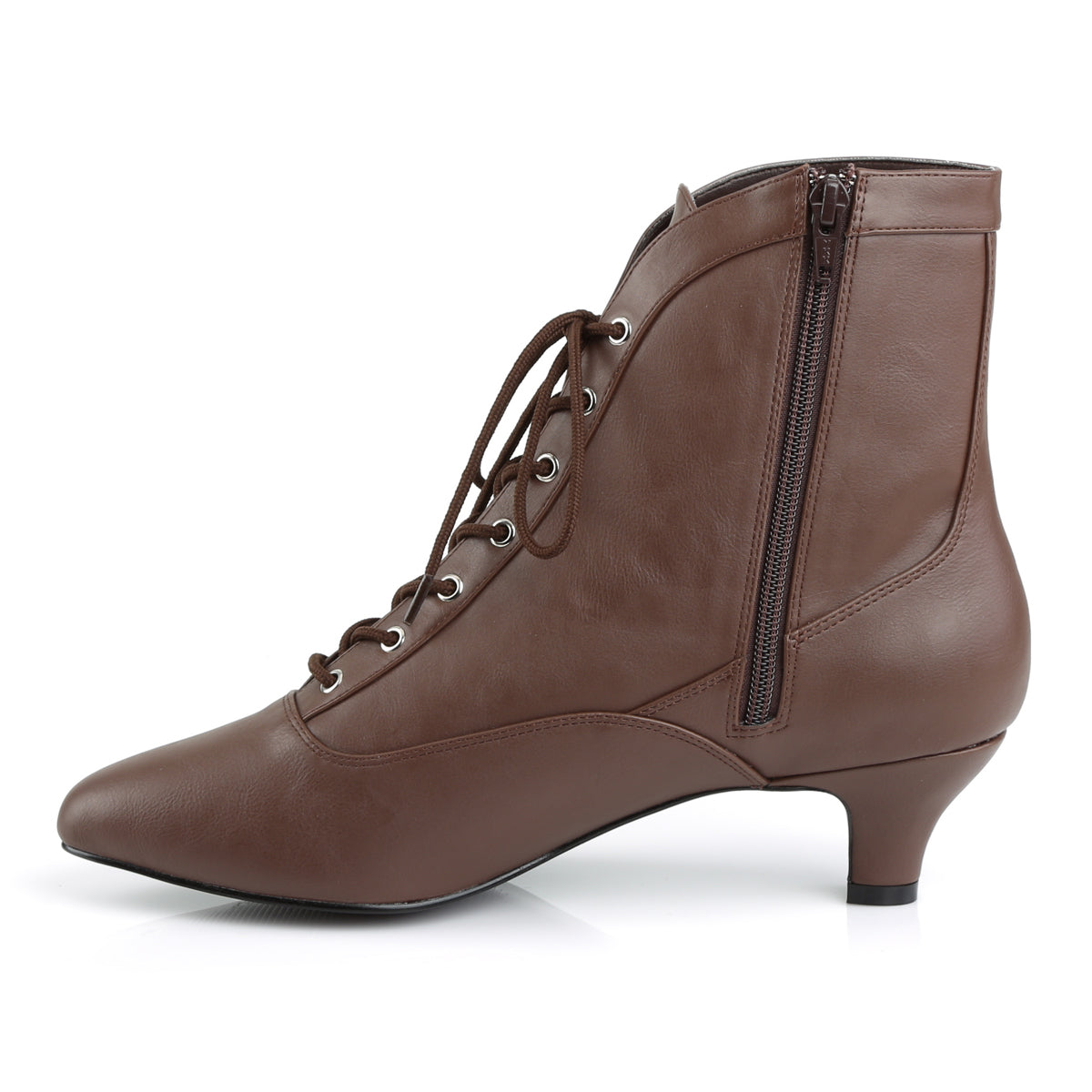 Pleaser Pink Label Bottines pour femmes FAB-1005 cuir fausse brun