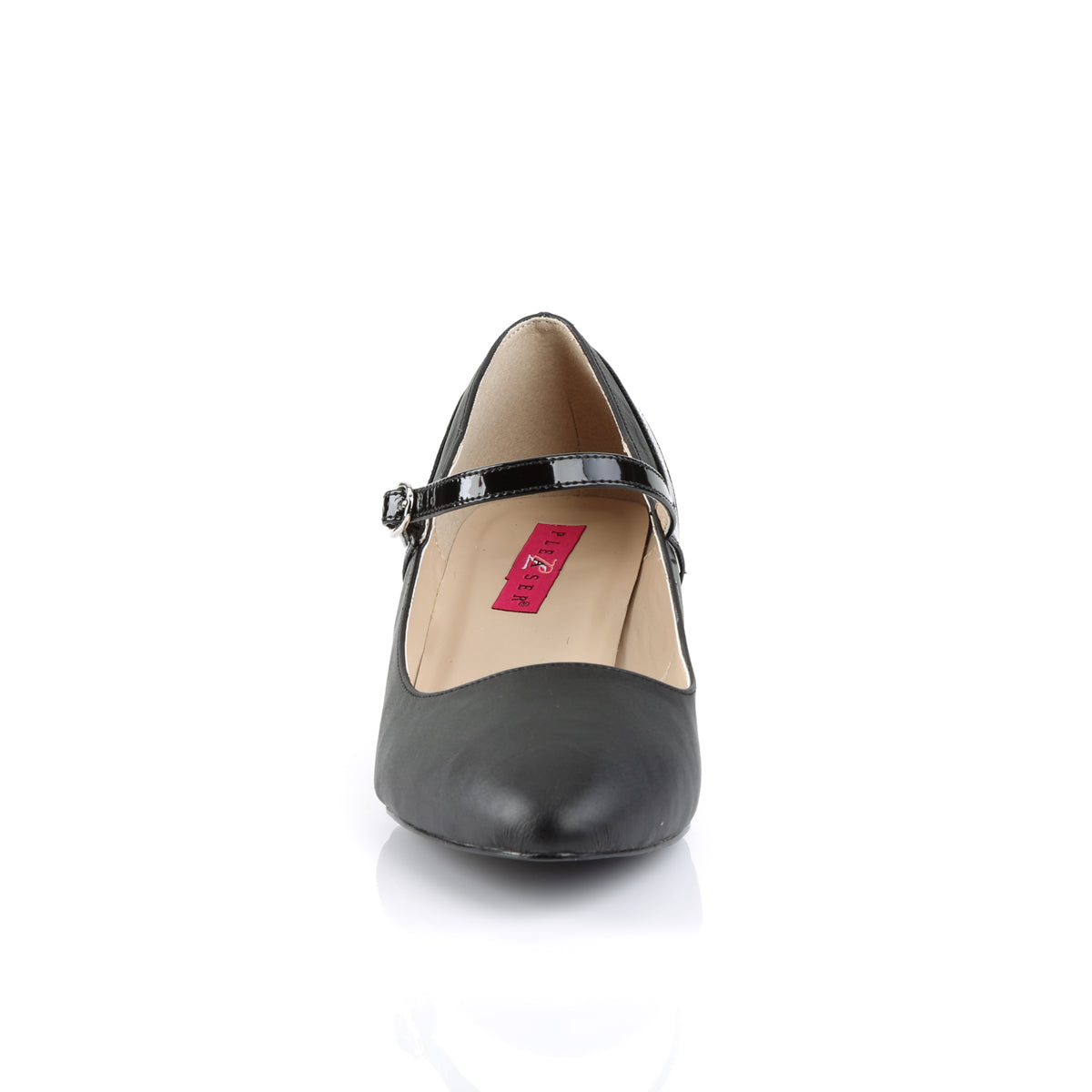 Pleaser Pink Label Pompes pour femmes FAB-425 Blk Faux Cuir-Pat