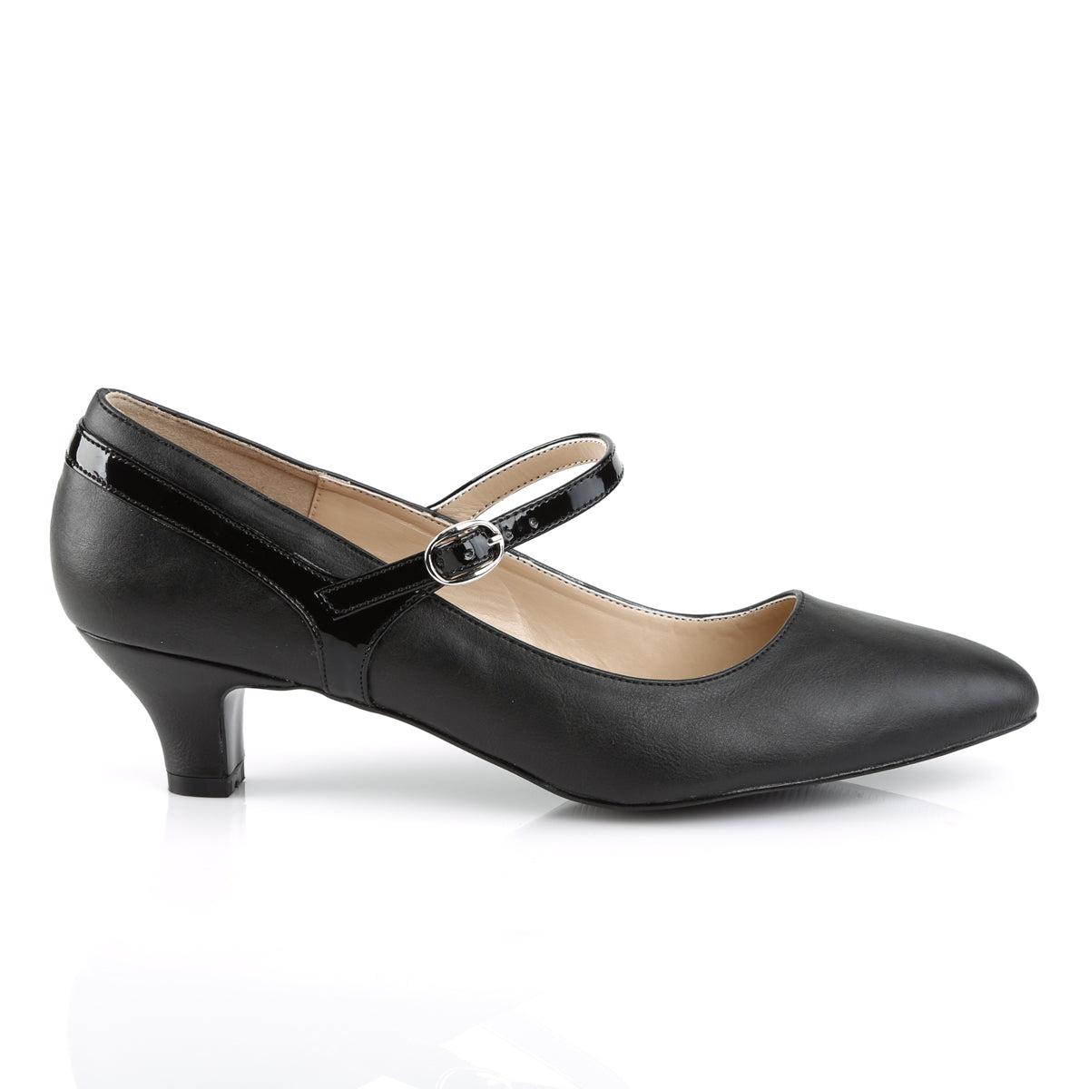 Pleaser Pink Label Pompes pour femmes FAB-425 Blk Faux Cuir-Pat